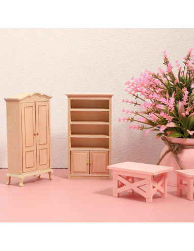 Estantería Miniatura de Madera Toyvian 15.8x8.7x3.4 cm