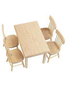 Conjunto de Muebles de Mesa de Comedor Miniatura AUEAR 1:12