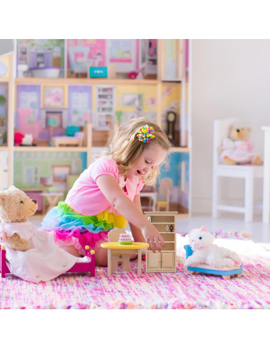 Estantería Miniatura de Madera Toyvian 15.8x8.7x3.4 cm