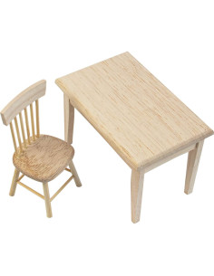 Conjunto de Muebles de Mesa de Comedor Miniatura AUEAR 1:12 2