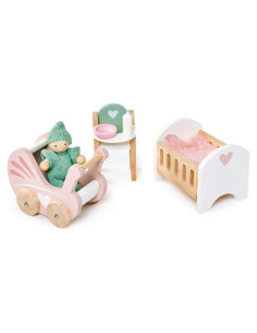 Conjunto de Muebles Dovetail Tender Leaf Toys - Guardería 1:12
