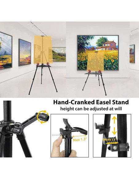 Caballete de Arte PUJIANG Ajustable 50.8-154.9 cm con Bolsa