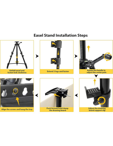 Caballete de Arte PUJIANG Ajustable 50.8-154.9 cm con Bolsa