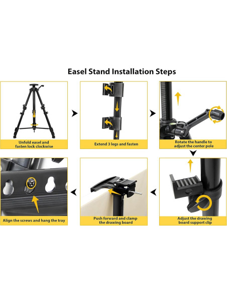 Caballete de Arte PUJIANG Ajustable 50.8-154.9 cm con Bolsa