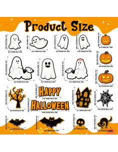 20 Pegatinas Magnéticas Halloween Perro Fantasma Decoración 2