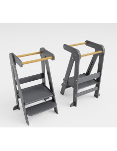 Torre de Cocina Plegable Creativia para Niños Pequeños 3 Alturas 2