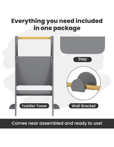 Torre de Cocina Plegable Creativia para Niños Pequeños 3 Alturas