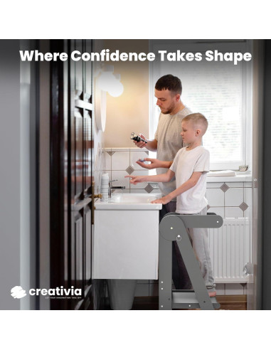 Torre de Cocina Plegable Creativia para Niños Pequeños 3 Alturas