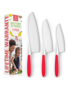 Conjunto de cuchillos para niños Zulay Kitchen 3 piezas - seguro y divertido