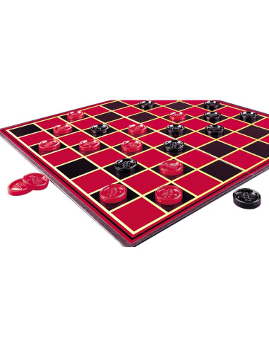 Juego de Damas Pressman - Tablero Plegable y Fichas 12.7 cm