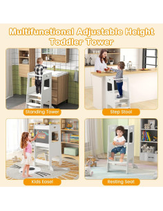 Torre de Aprendizaje INFANS para Niños - Madera, Altura Ajustable 2