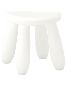 Taburete Infantil Soerreo Blanco 30 cm Resistente y Ligero