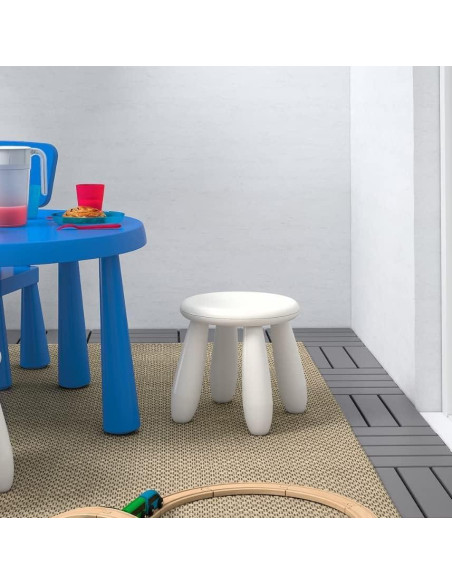 Taburete Infantil Soerreo Blanco 30 cm Resistente y Ligero