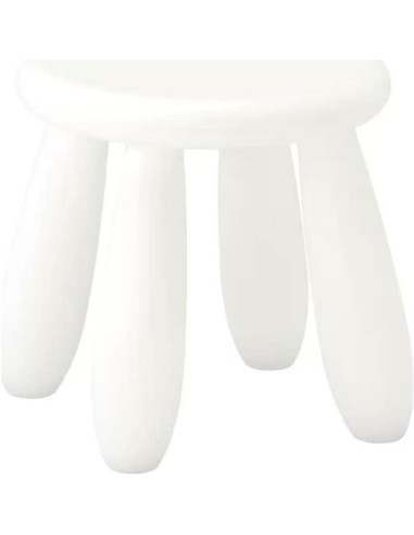 Taburete Infantil Soerreo Blanco 30 cm Resistente y Ligero