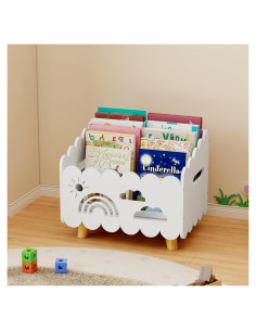 Estantería Montessori de Madera para Niños con Divisores Ajustables