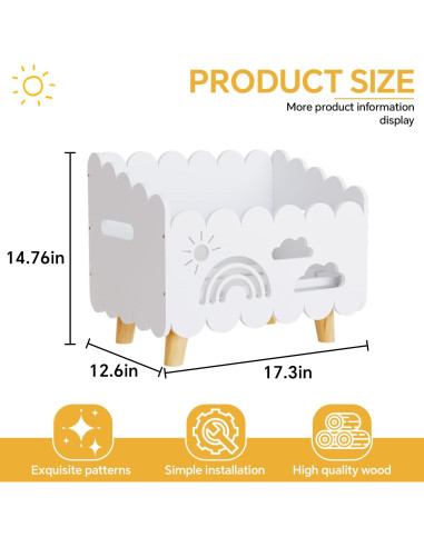 Estantería Montessori de Madera para Niños con Divisores Ajustables