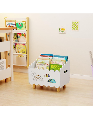 Estantería Montessori de Madera para Niños con Divisores Ajustables