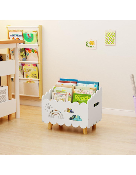 Estantería Montessori de Madera para Niños con Divisores Ajustables