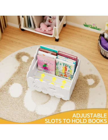 Estantería Montessori de Madera para Niños con Divisores Ajustables