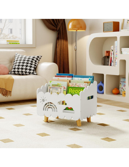 Estantería Montessori de Madera para Niños con Divisores Ajustables