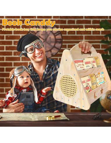 Estantería Montessori Doble Cara CMINAUS para Niños 43x40x33cm