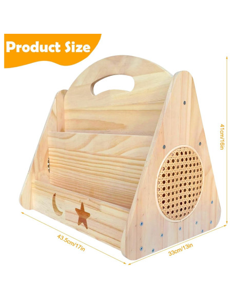 Estantería Montessori Doble Cara CMINAUS para Niños 43x40x33cm