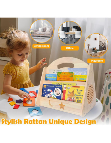 Estantería Montessori Doble Cara CMINAUS para Niños 43x40x33cm