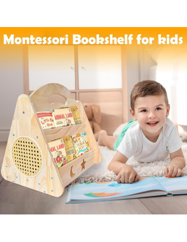 Estantería Montessori Doble Cara CMINAUS para Niños 43x40x33cm