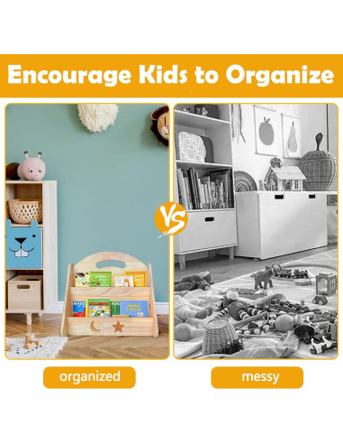 Estantería Montessori Doble Cara CMINAUS para Niños 43x40x33cm