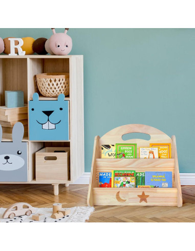 Estantería Montessori Doble Cara CMINAUS para Niños 43x40x33cm