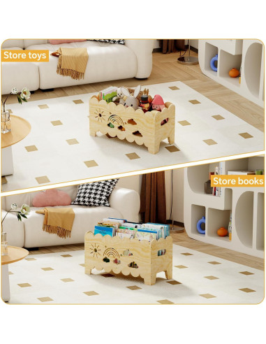 Estantería Montessori de Madera para Niños - Librero Infantil