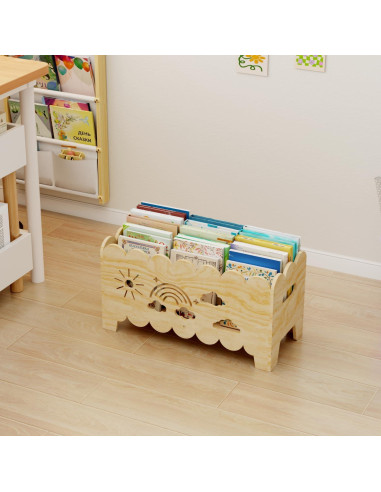 Estantería Montessori de Madera para Niños - Librero Infantil