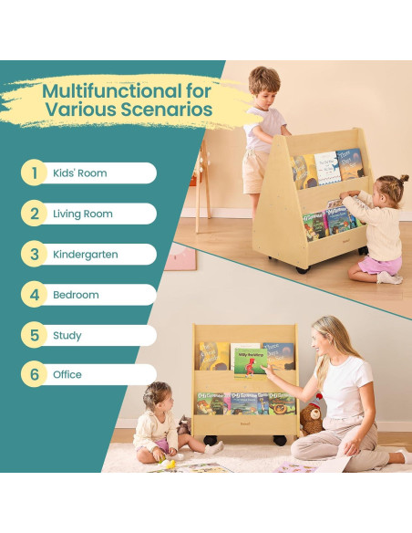 Estantería Montessori Bateso Doble Cara para Niños 62x39cm