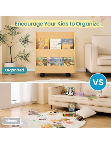 Estantería Montessori Bateso Doble Cara para Niños 62x39cm