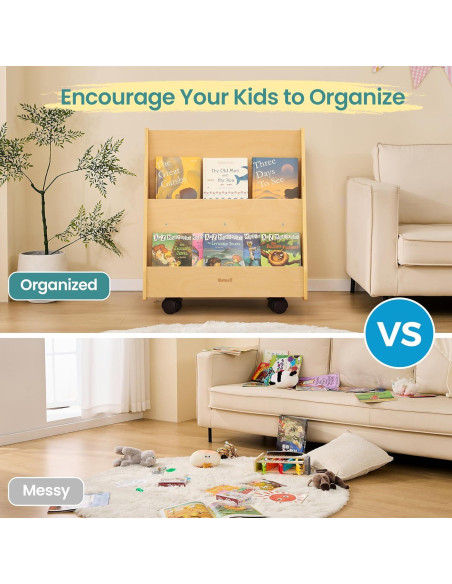 Estantería Montessori Bateso Doble Cara para Niños 62x39cm