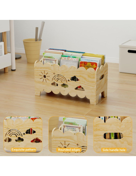 Estantería Montessori de Madera para Niños - Librero Infantil