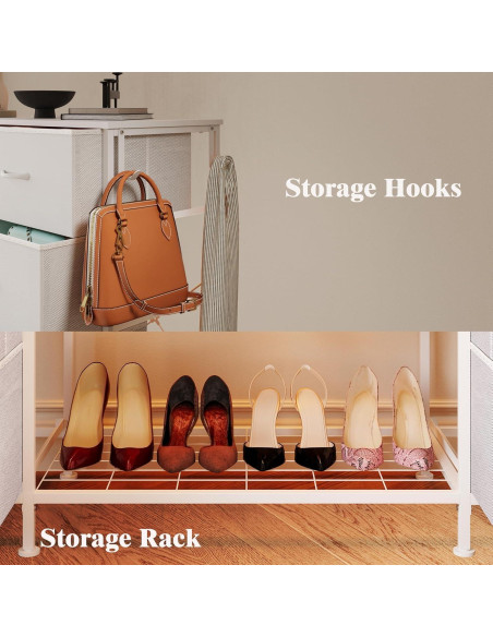 Cómoda LUMTOK 10 Cajones con Estante Colgante y LED