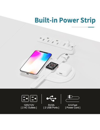 Cómoda LUMTOK 10 Cajones con Estante Colgante y LED