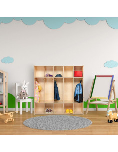 Armario de Abrigos RRI Goods 5 Secciones Madera Infantil 2