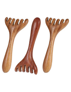 Masajeador de Cuero Cabelludo de Madera BOHUIZ - 3 Piezas