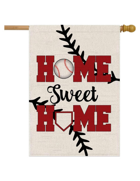Bandera de Jardín Doble Cara LUIVU 28x40 cm Béisbol Decorativa
