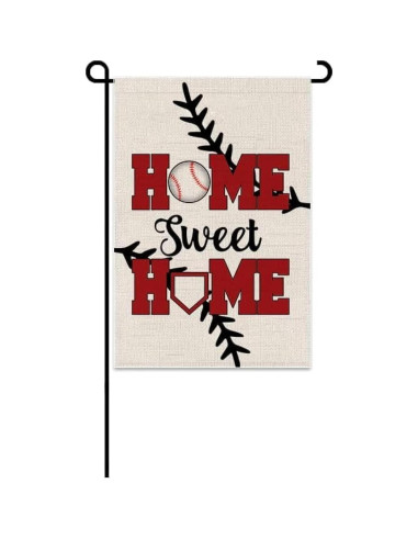 Bandera de Jardín Doble Cara LUIVU 28x40 cm Béisbol Decorativa