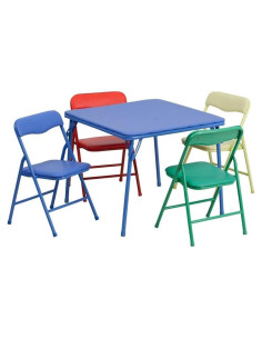 Conjunto de mesa y sillas plegables Flash Furniture Mindy 5 piezas