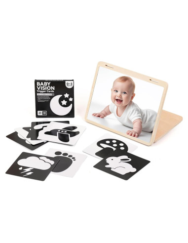 Set de Juego Tummy Time IEATFO con Espejo y Tarjetas Educativas
