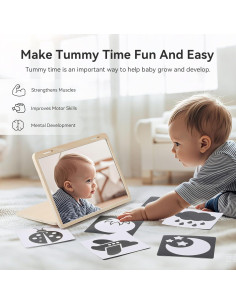 Set de Juego Tummy Time IEATFO con Espejo y Tarjetas Educativas 2