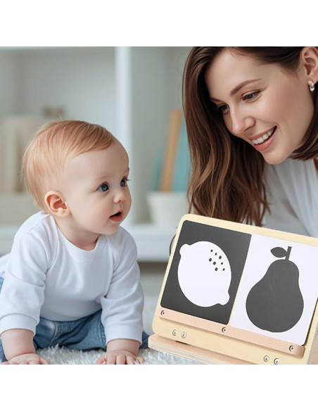 Set de Juego Tummy Time IEATFO con Espejo y Tarjetas Educativas