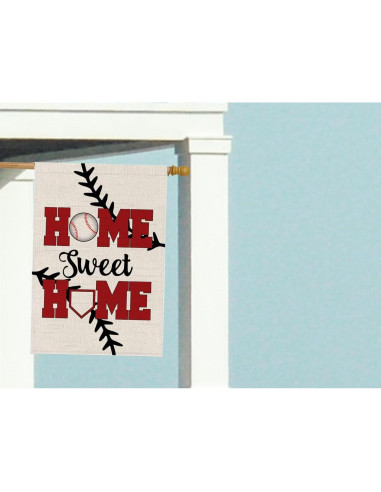 Bandera de Jardín Doble Cara LUIVU 28x40 cm Béisbol Decorativa