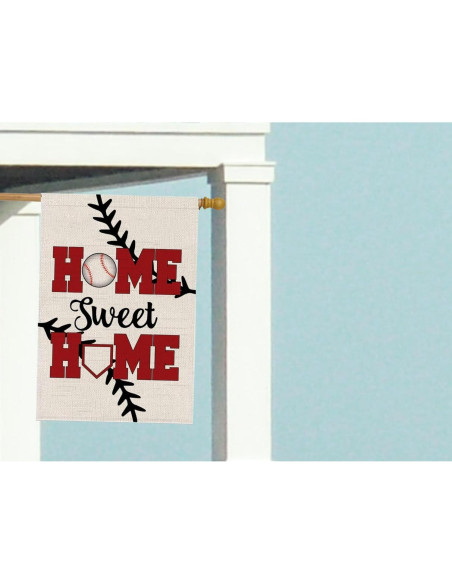 Bandera de Jardín Doble Cara LUIVU 28x40 cm Béisbol Decorativa