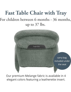 Silla Alta Inglesina Fast Melange Verde Pino + Bandeja 2