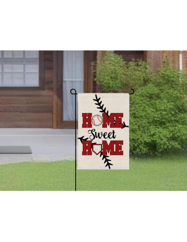 Bandera de Jardín Doble Cara LUIVU 28x40 cm Béisbol Decorativa